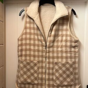 Plaid-Lined Vest